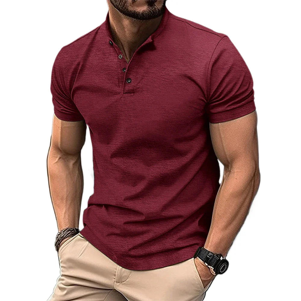 Lettere Polo T-shirt til Mænd i Åndbar Bomuld med Revers til Sommerbrug 1