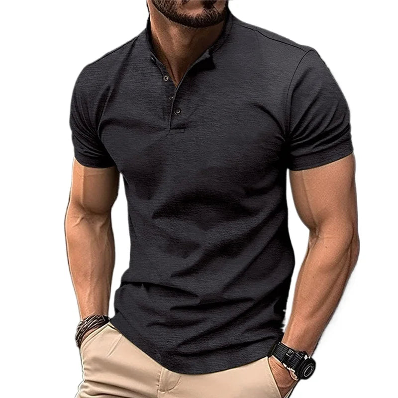 Lettere Polo T-shirt til Mænd i Åndbar Bomuld med Revers til Sommerbrug 2