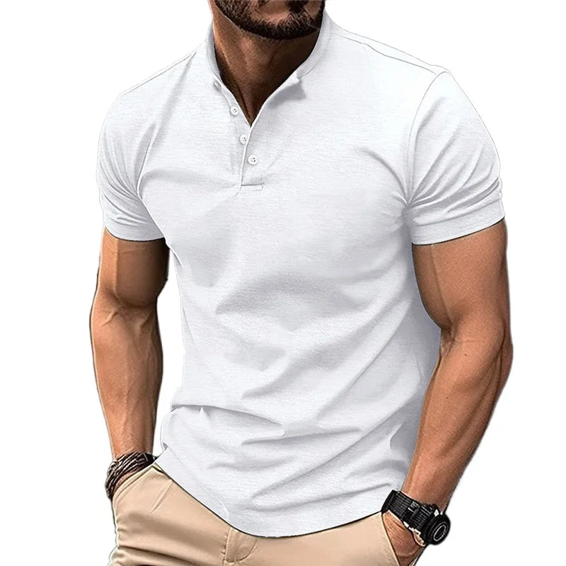 Lettere Polo T-shirt til Mænd i Åndbar Bomuld med Revers til Sommerbrug 3