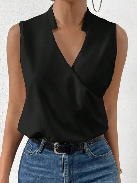 Variant image for Comfortable women’s V-neck top – long-sleeve, breathable fabric, for everyday and events-36