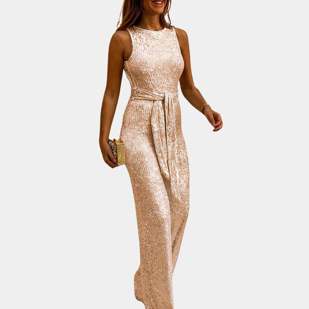 Variant image for Glamourøs kvinders glitter jumpsuit – smigrende snit, høj kvalitet, til bryllupper og galaer-16