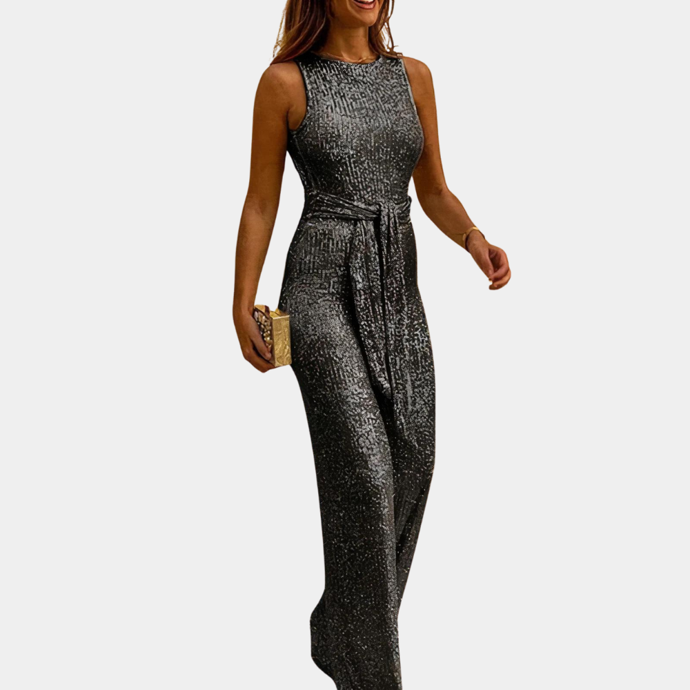 Variant image for Glamourøs kvinders glitter jumpsuit – smigrende snit, høj kvalitet, til bryllupper og galaer-26