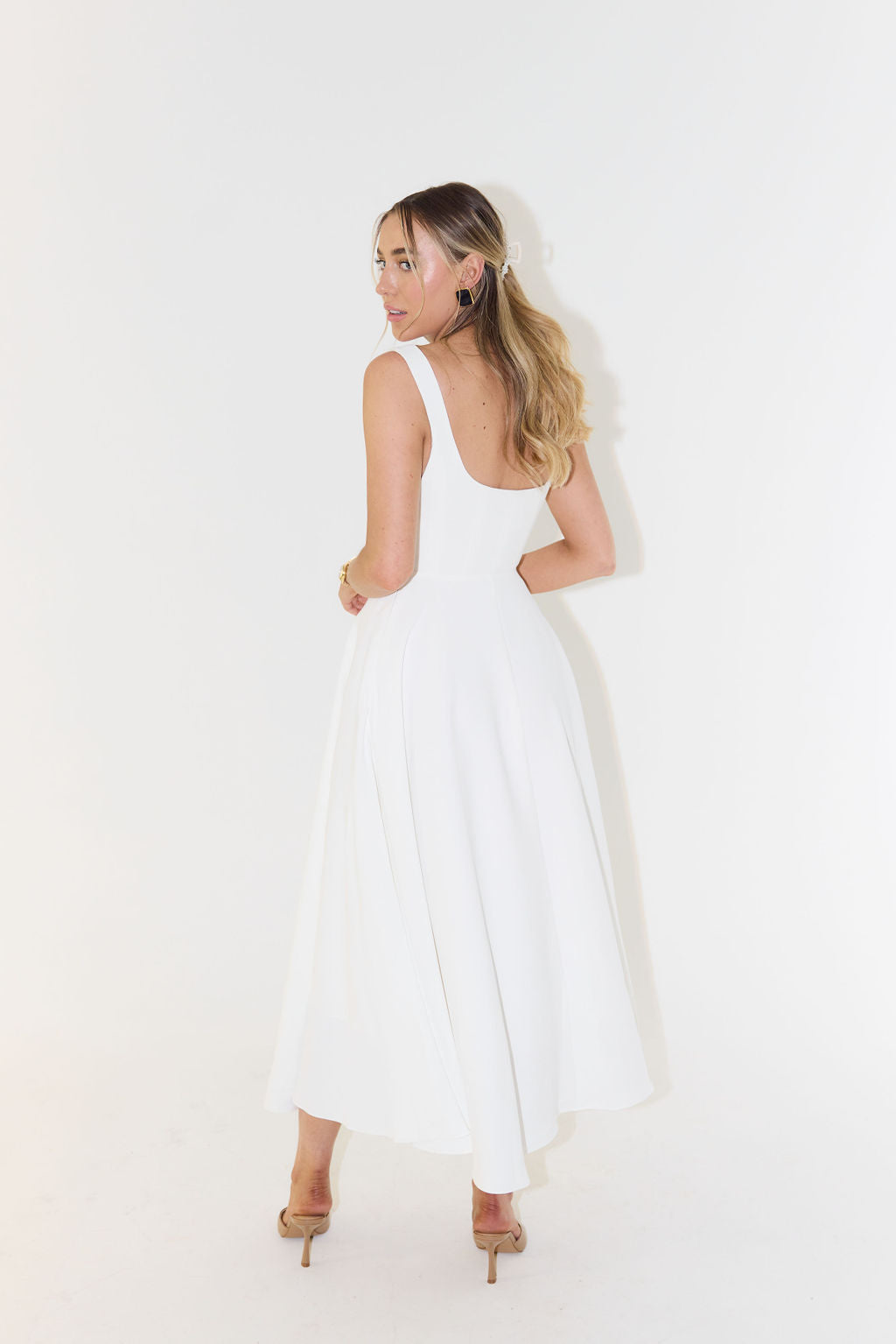 Elegant Midi Kjole Til Kvinder, Langærmet Med Smigrende Silhuet, Let Og Alsidig-6