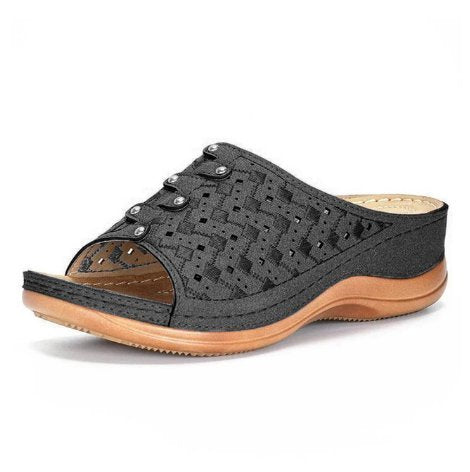 Orthopædiske Sandaler med Forhøjet Indersål og Åndbart Open-Toe Design til Ultimativ Komfort 13