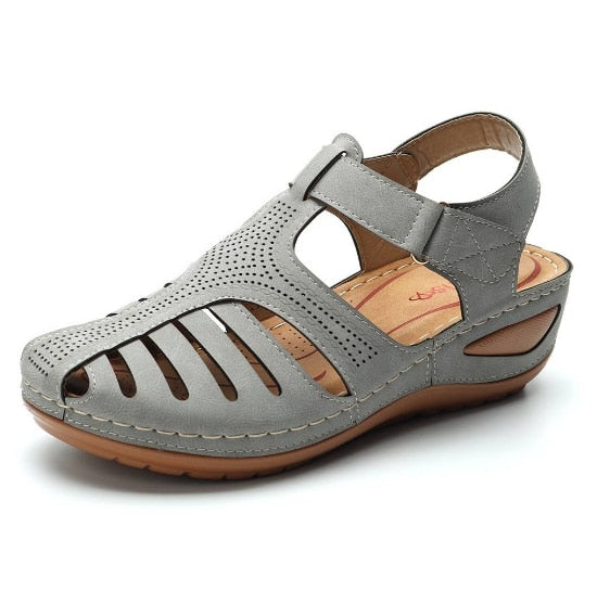 Ortopædiske Sandaler Dame i Læder med Justerbare Stropper og Komfortabel Pasform til Hallux Valgus og Plantar Fasciitis 10