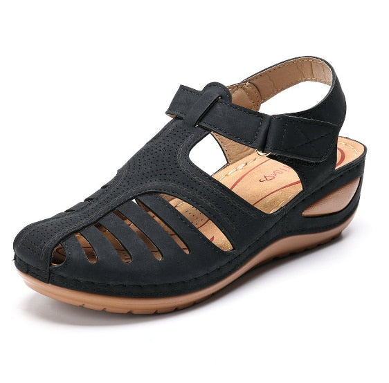 Ortopædiske Sandaler Dame i Læder med Justerbare Stropper og Komfortabel Pasform til Hallux Valgus og Plantar Fasciitis 12