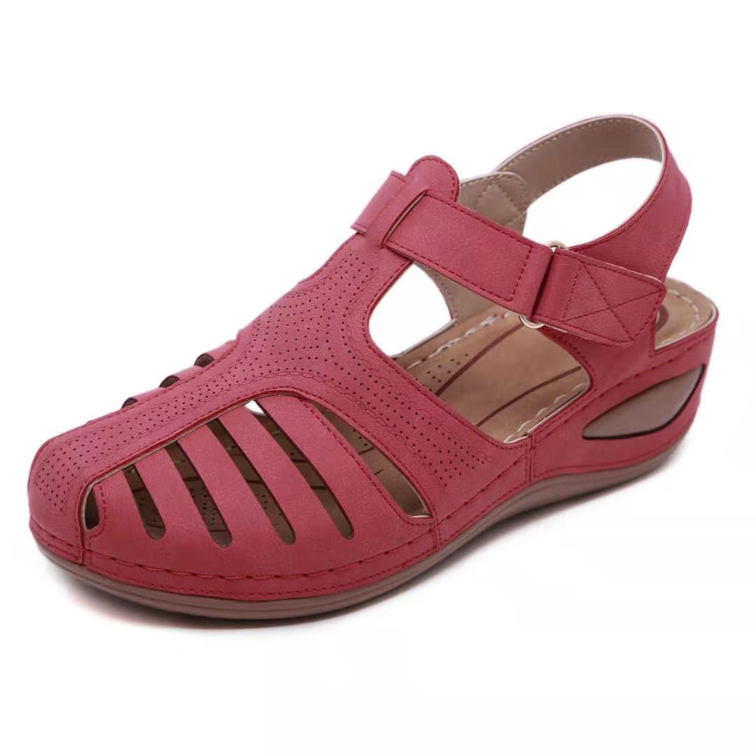 Ortopædiske Sandaler Dame i Læder med Justerbare Stropper og Komfortabel Pasform til Hallux Valgus og Plantar Fasciitis 5