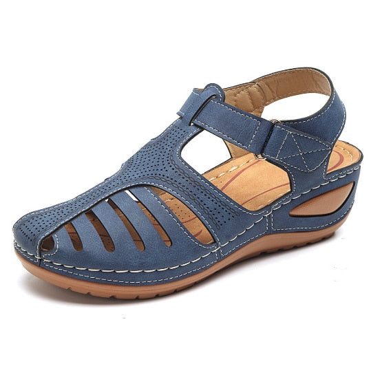 Ortopædiske Sandaler Dame i Læder med Justerbare Stropper og Komfortabel Pasform til Hallux Valgus og Plantar Fasciitis 6