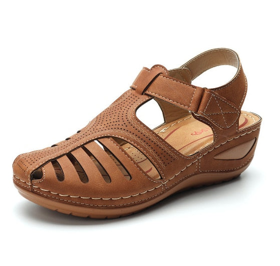 Ortopædiske Sandaler Dame i Læder med Justerbare Stropper og Komfortabel Pasform til Hallux Valgus og Plantar Fasciitis 8