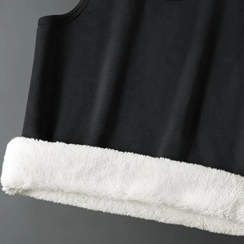 Isoleret mænds termo vest – ærmeløs lambvelours, til koldt vejr, perfekt til lagdeling 6