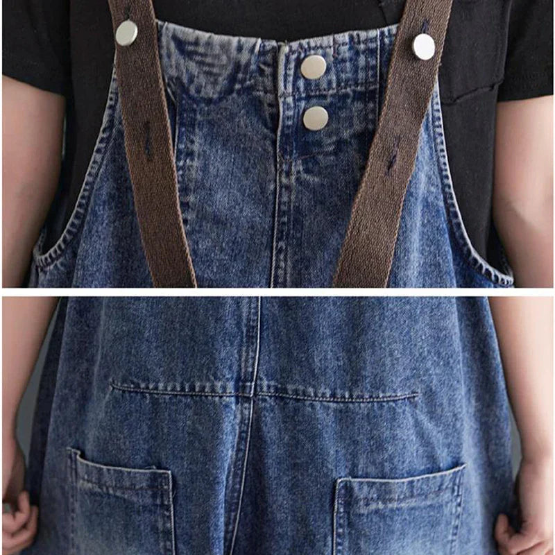 Rummelige og komfortable kvinders harem jeans – trendy seler, denim, til afslappede dage 6