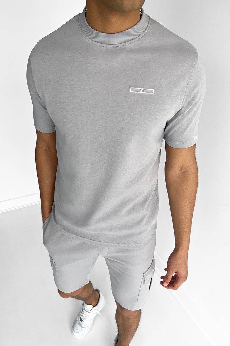 Slim Fit Sæt til Mænd med Frachtshorts i 100% Bomuld og Ribkrave, Komfortabelt og Stilfuldt Twin-Set 1