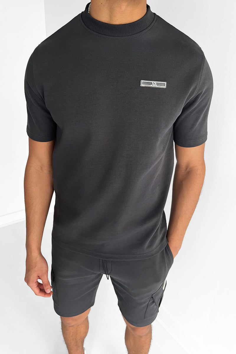 Slim Fit Sæt til Mænd med Frachtshorts i 100% Bomuld og Ribkrave, Komfortabelt og Stilfuldt Twin-Set 2