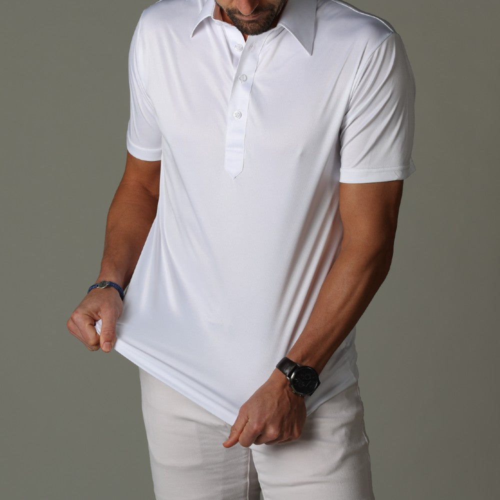Struktureret Poloshirt til Mænd i Premium-Baumwollmiks med Moderne Snit 2