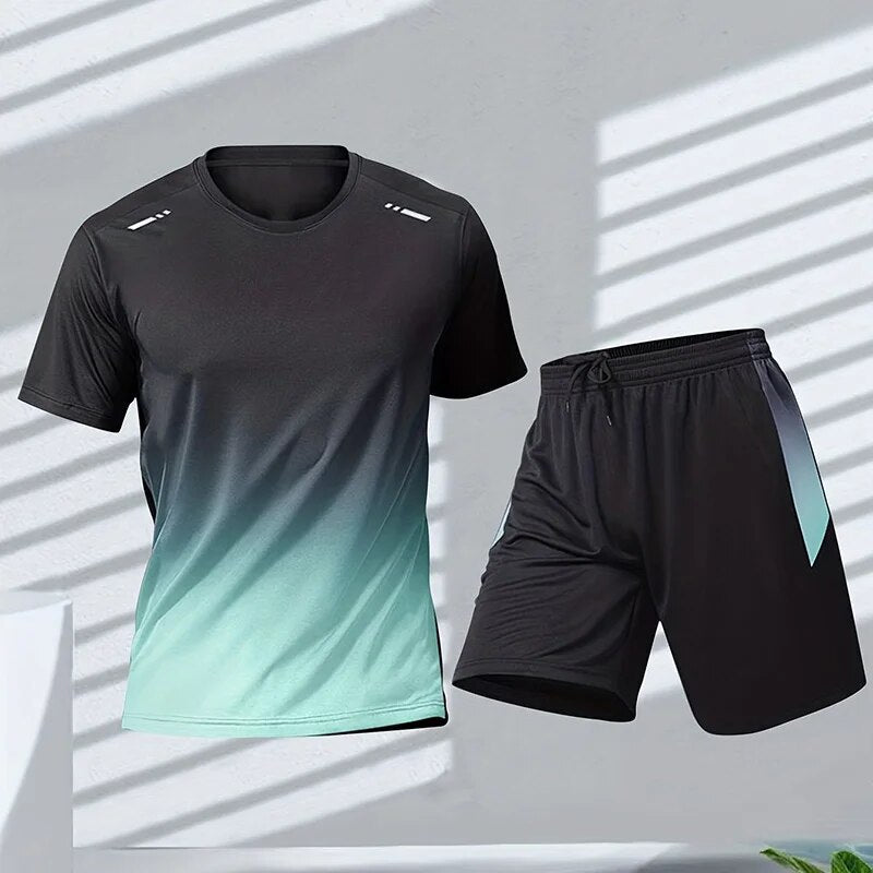 Træningssæt Dame med T-Shirt og Shorts i Letvægtsmateriale til Sport og Fritid 5
