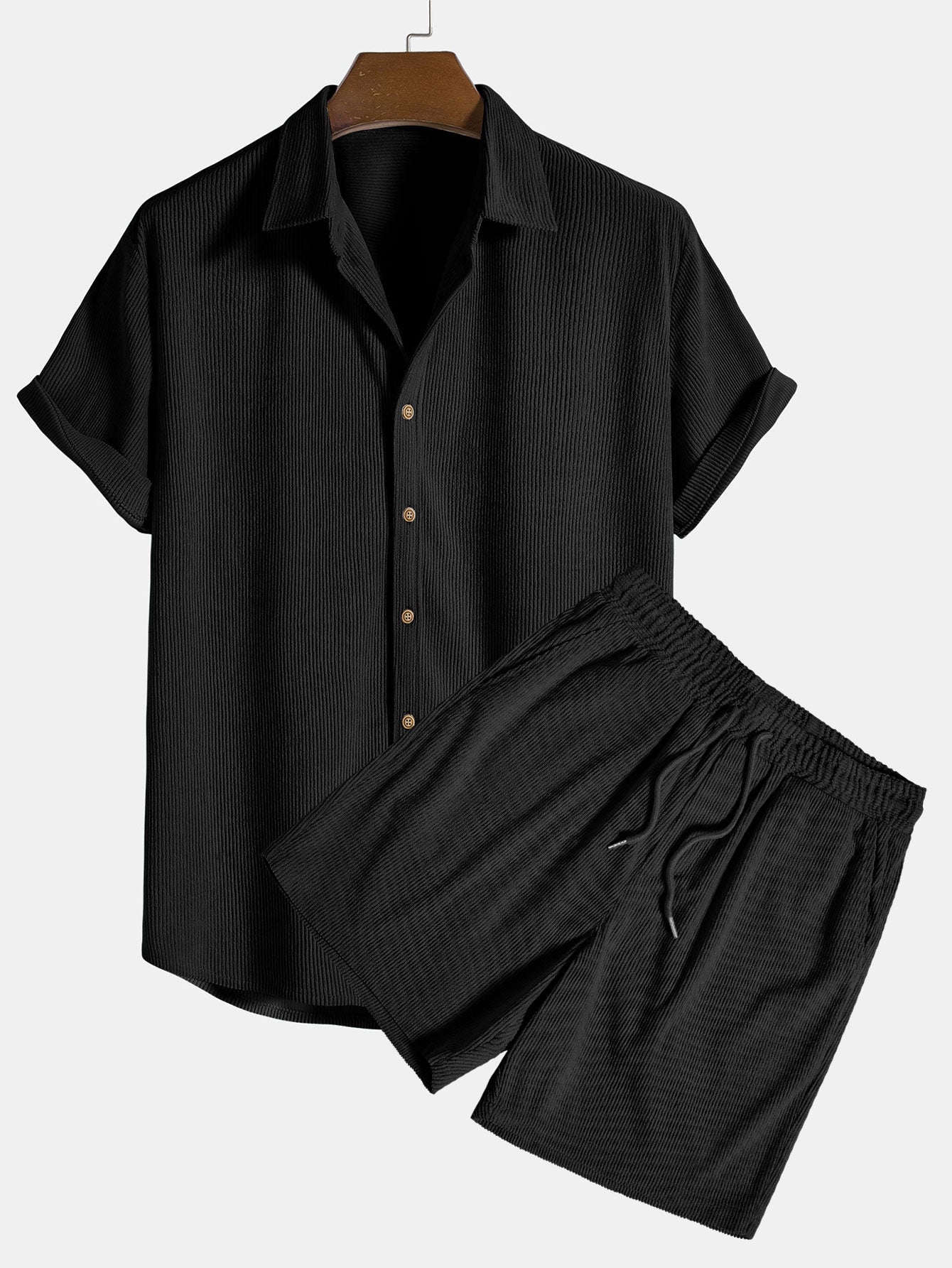Trendy To-Delt Sommer Outfit til Mænd med Komfortabel Pasform i Let og Åndbart Stof 5