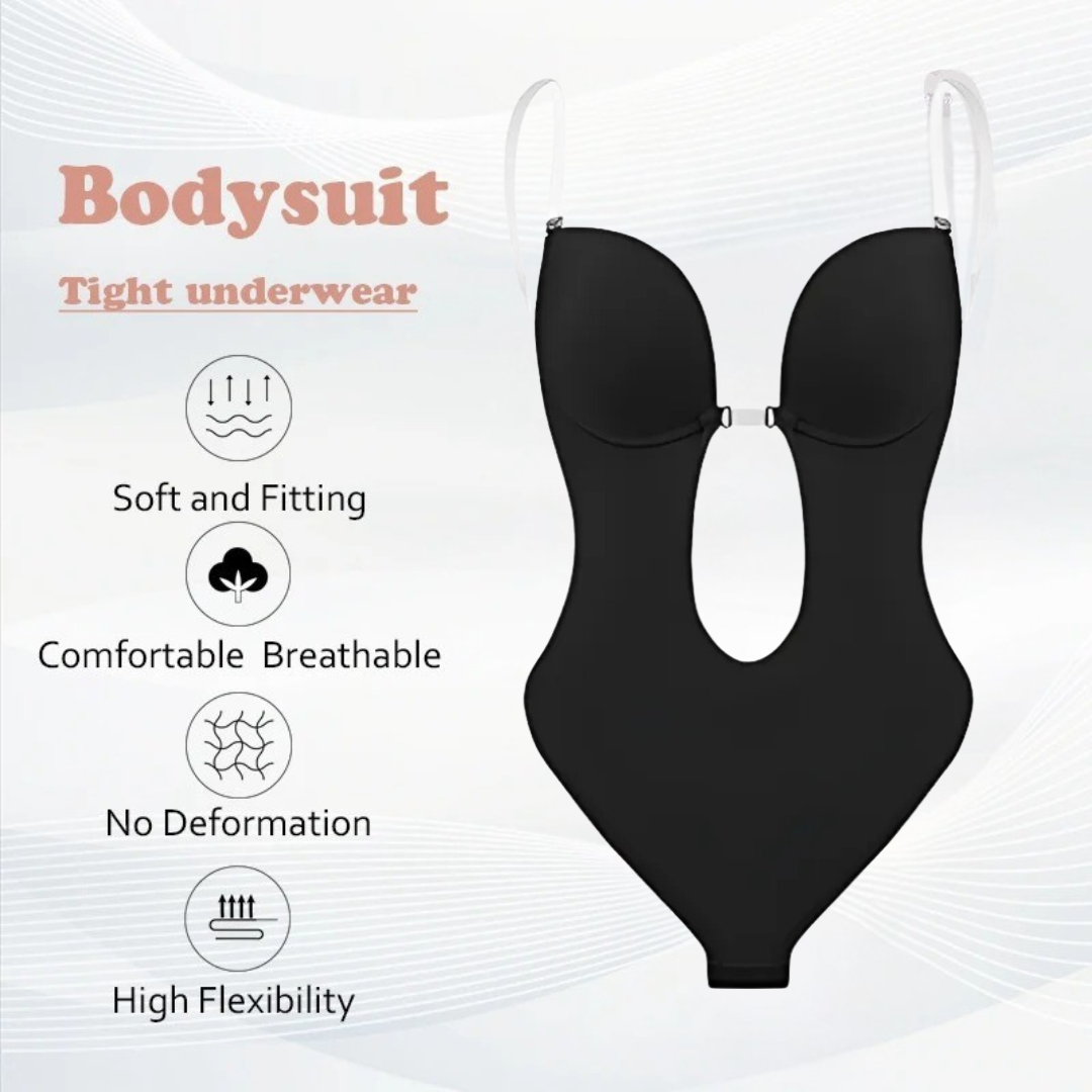 Supportive women’s shapewear bodysuit – low-cut seamless design, for everyday wear 6