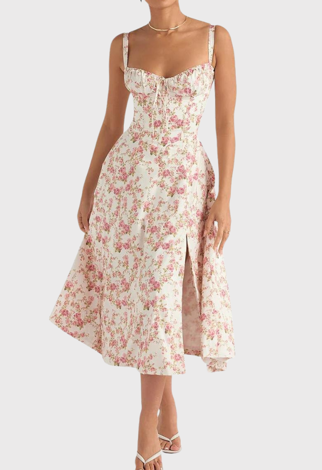 Midi Bustier Korsetkjole - Elegant Festkjole Til Damer I Letvægtsstof-3