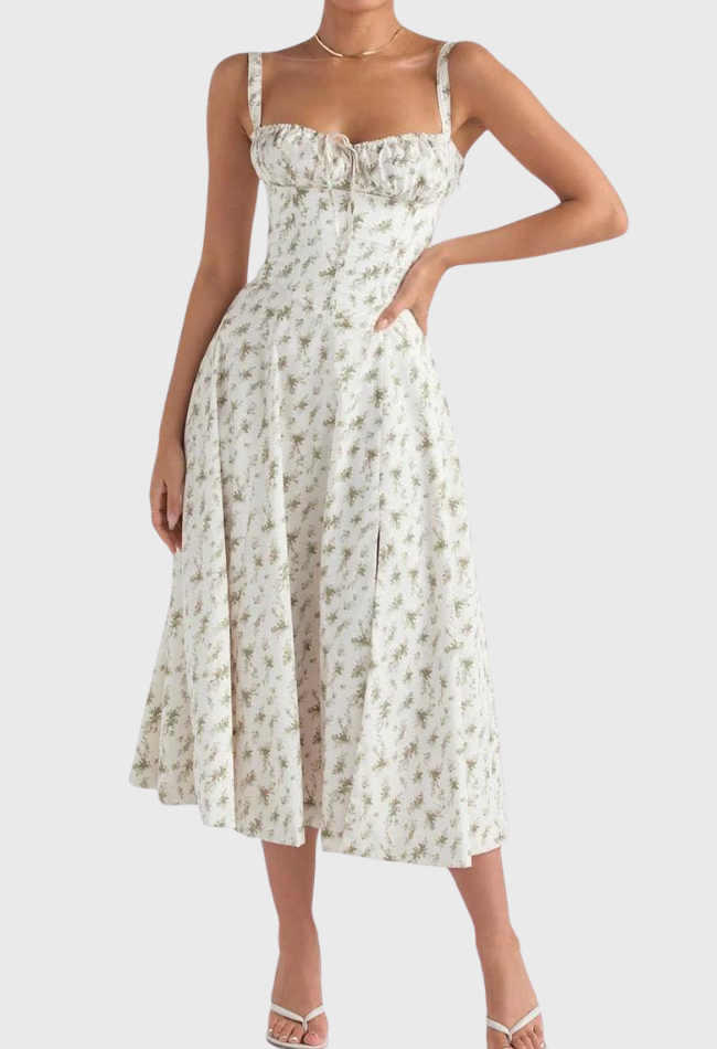 Midi Bustier Korsetkjole - Elegant Festkjole Til Damer I Letvægtsstof-5