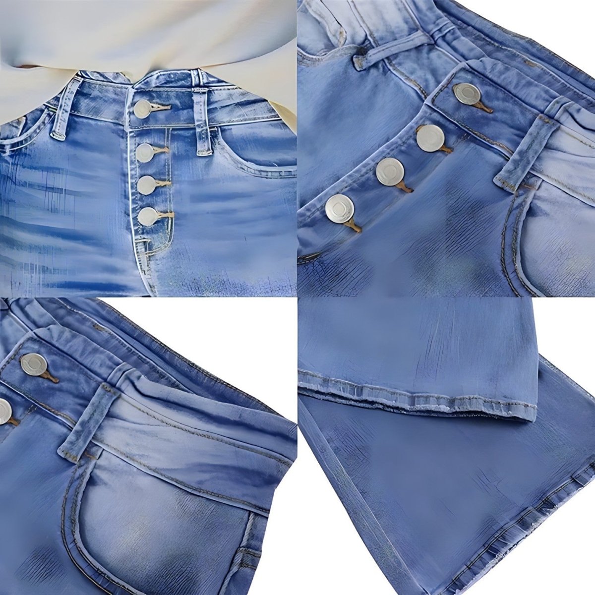Vintage Jeans med Høj Talje i Blødt Åndbart Denim til Hverdagsbrug 5