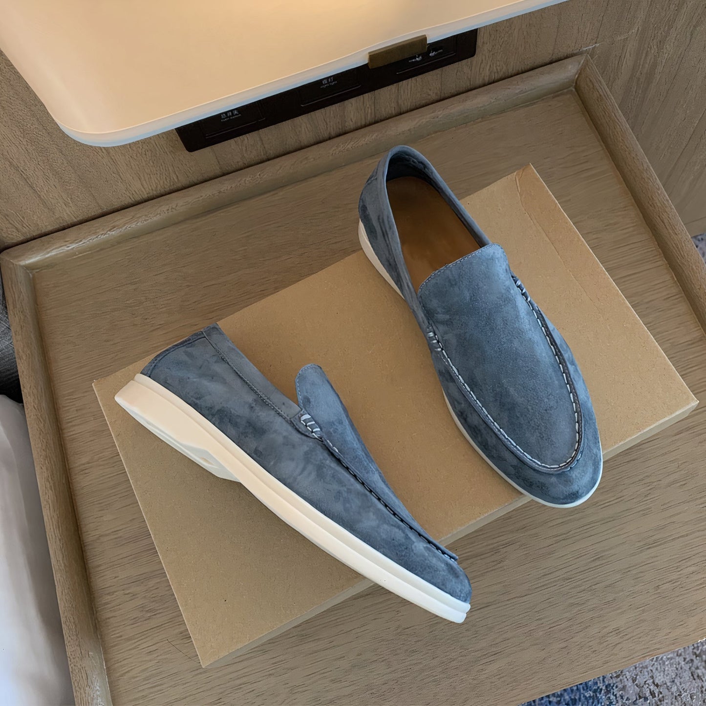 Vintage Læder Mokassiner til Mænd, Komfortable Slip-On Mokassiner til Formelle og Afslappede Anledninger 5