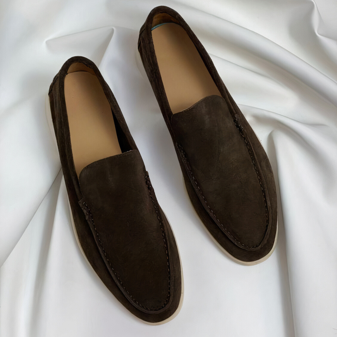 Vintage Læder Mokassiner til Mænd, Komfortable Slip-On Mokassiner til Formelle og Afslappede Anledninger 9