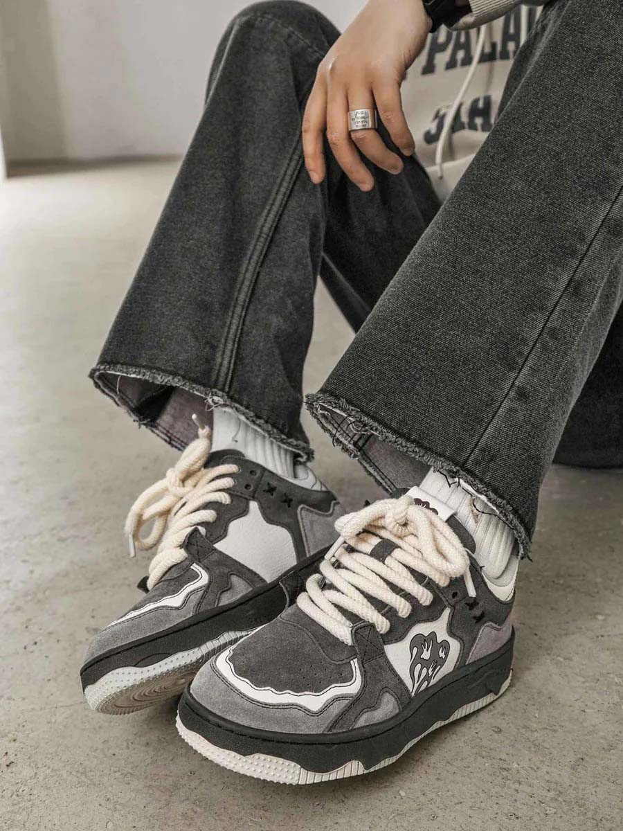 Vintage Skate-Sko til Mænd i Retro Design med Komfortabel Pasform og Miljøvenlige Materialer 2