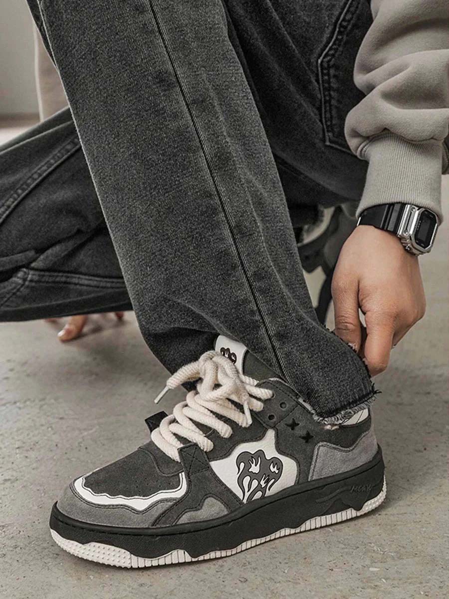 Vintage Skate-Sko til Mænd i Retro Design med Komfortabel Pasform og Miljøvenlige Materialer 3