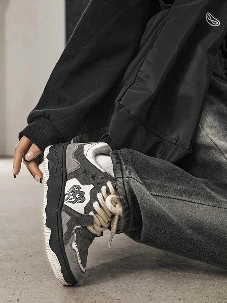 Vintage Skate-Sko til Mænd i Retro Design med Komfortabel Pasform og Miljøvenlige Materialer 4