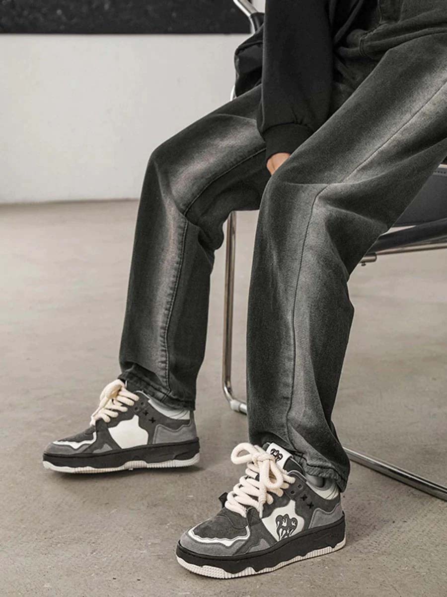 Vintage Skate-Sko til Mænd i Retro Design med Komfortabel Pasform og Miljøvenlige Materialer 5