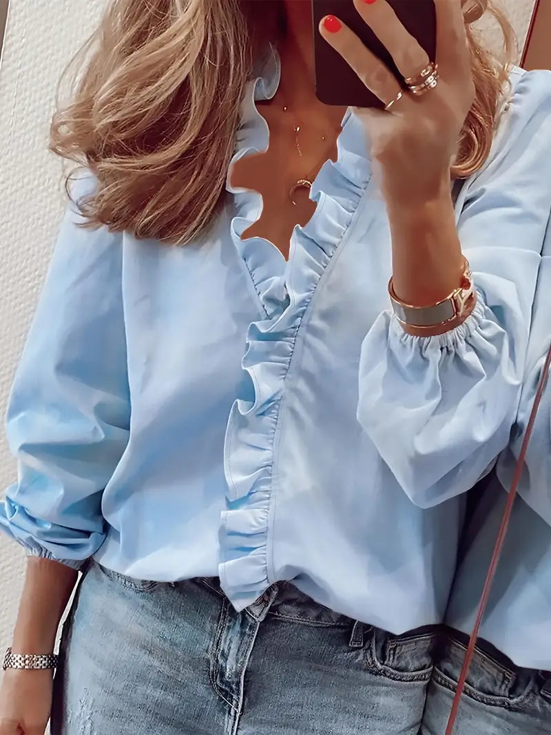 Lett og flatterende skjortebluse dame – åndbar sommertop, blødt materiale, til hverdag og fest 4