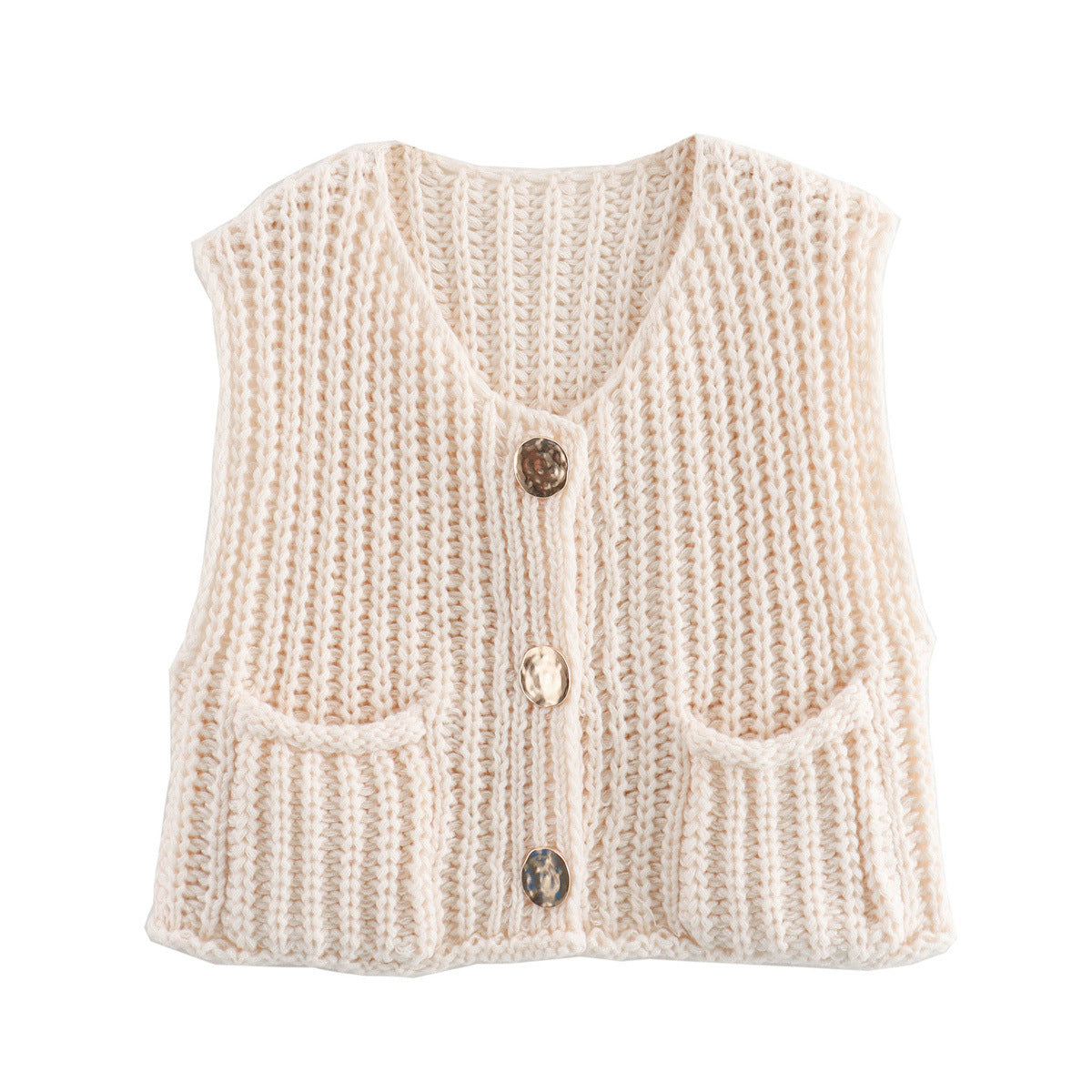 Variant image for Fitted women’s knitted vest – sleeveless, high-quality material, for everyday use-13