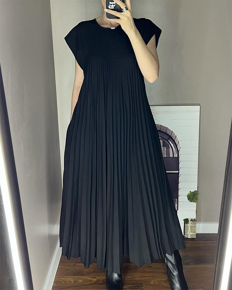 Variant image for Elegant Ærmeløs Plisseret Kjole Til Kvinder - Alsidig Til Sommerbryllup Eller Cocktail-7