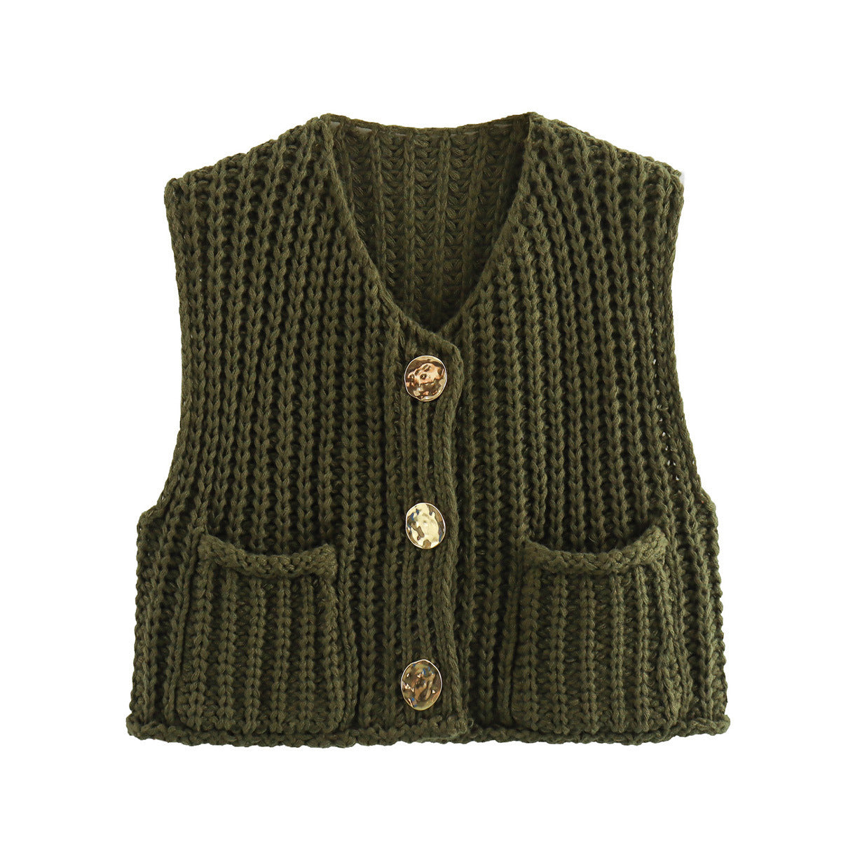 Variant image for Fitted women’s knitted vest – sleeveless, high-quality material, for everyday use-10