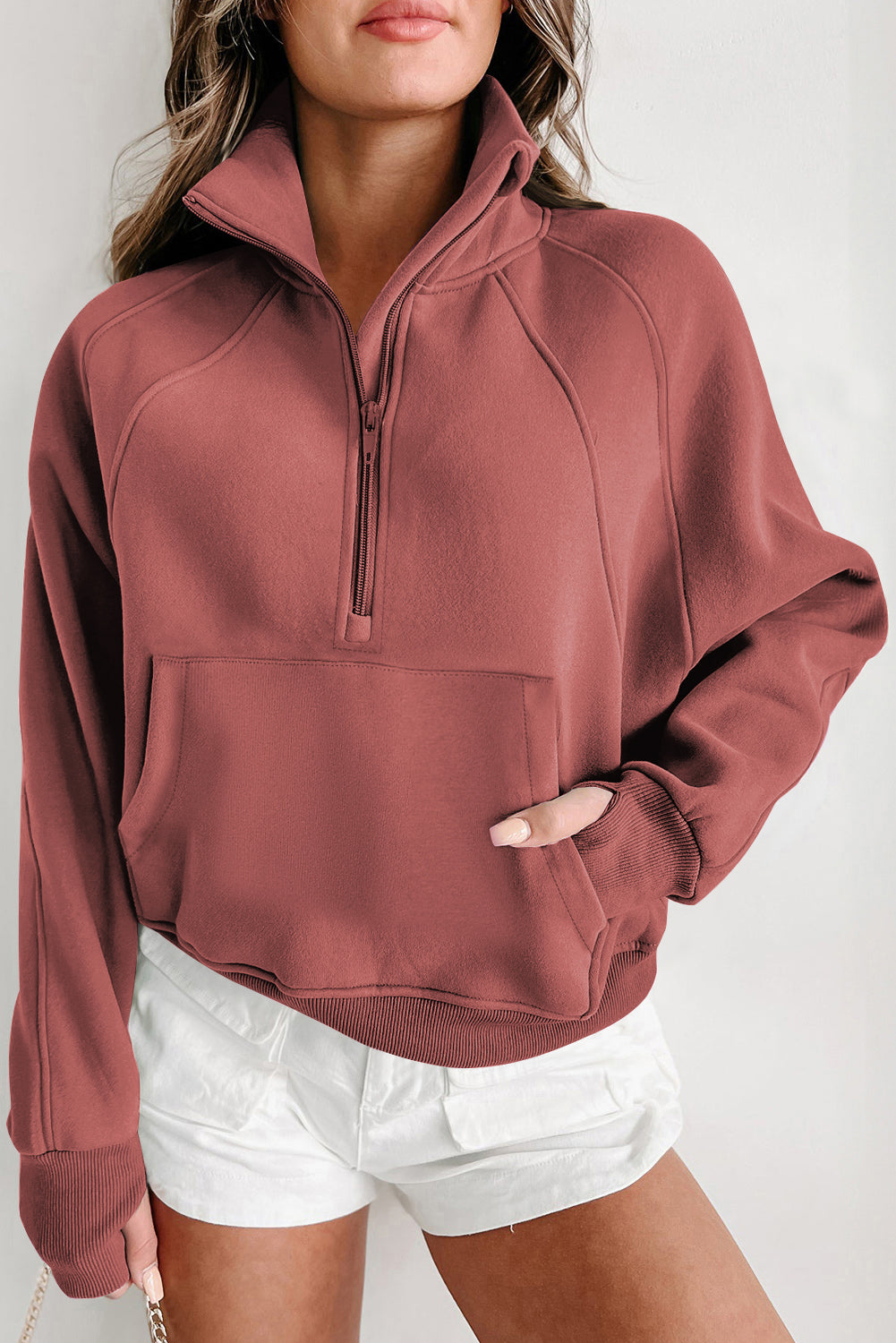 Varm unisex fleece sweatshirt – standkrave, blød fleece, til kolde dage 3