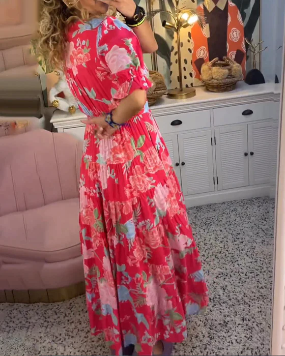 Elegant Blomster Kjole Til Bryllupsgæster - Skræddersyet Silhuet Til Specielle Lejligheder-5