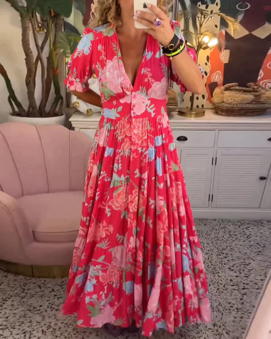 Elegant Blomster Kjole Til Bryllupsgæster - Skræddersyet Silhuet Til Specielle Lejligheder-2
