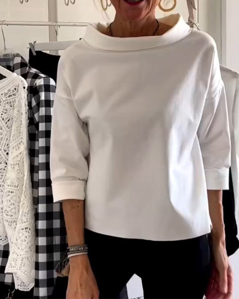 Let og komfortabel kvinders bluse – løs skildpadde sweater, bomuldsblanding, til forår og efterår 4