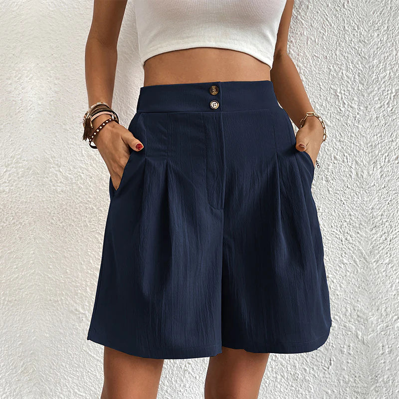 Variant image for Åndbare kvinders shorts – casual design, bomuldsblanding, til forår og sommer-5