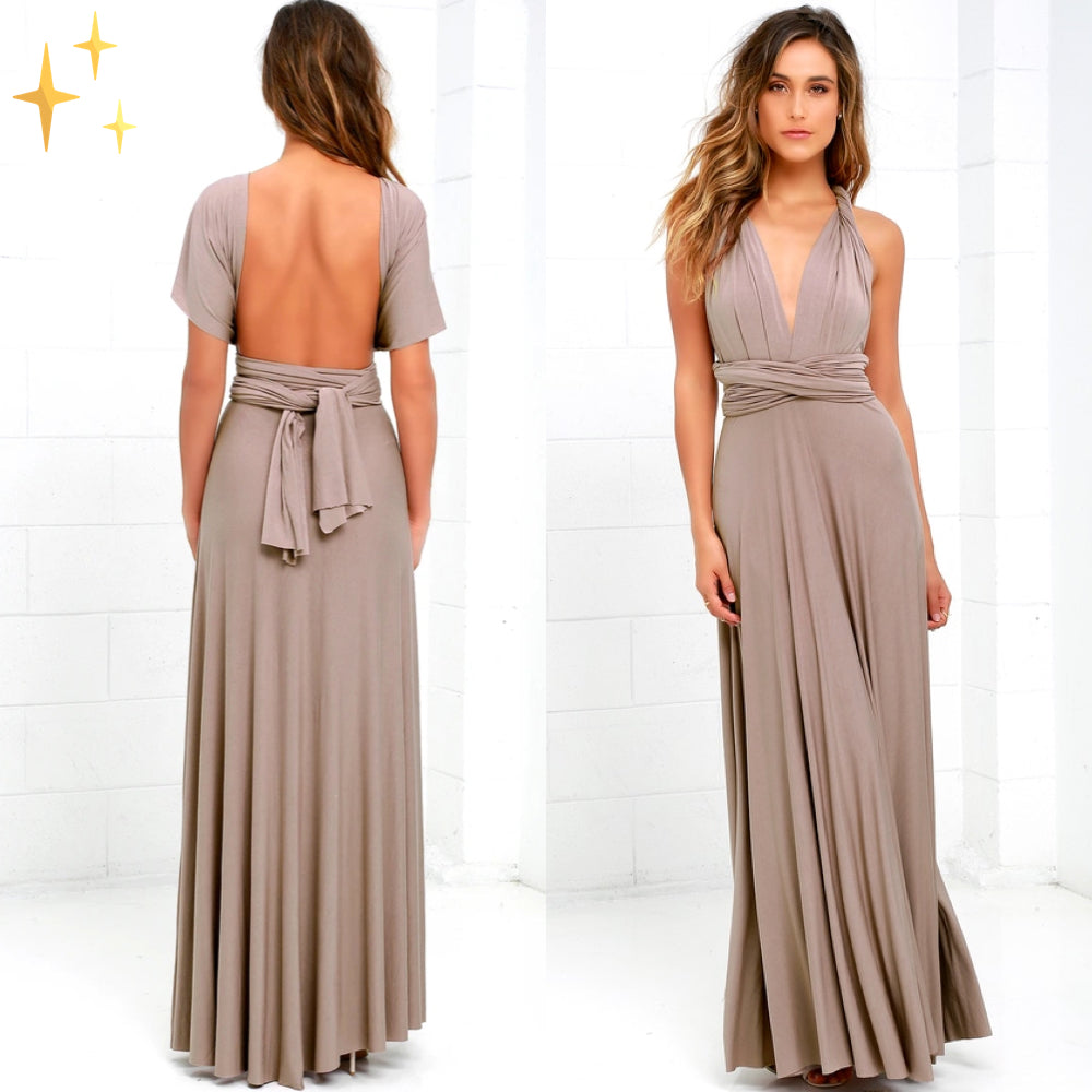 Variant image for Elegant Maxi Kjole Med Smigrende Indpakningsdesign - Komfortabel Og Alsidig Kjole Maxi Til Enhver Anledning-3