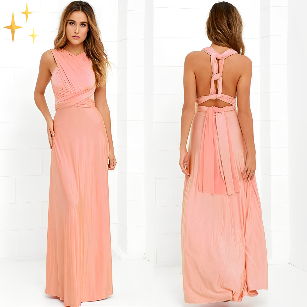 Variant image for Elegant Maxi Kjole Med Smigrende Indpakningsdesign - Komfortabel Og Alsidig Kjole Maxi Til Enhver Anledning-25