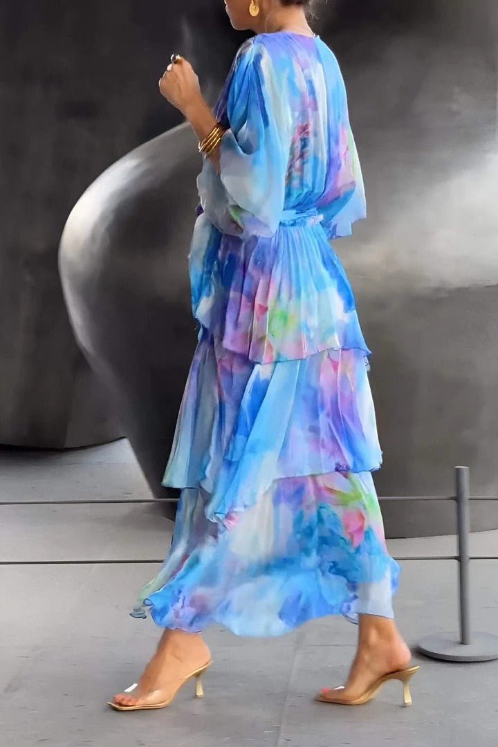 Elegant Maxi Kjole Til Kvinder, Perfekt Til Alle Lejligheder - Maxikjole Med Lange Ærmer-4