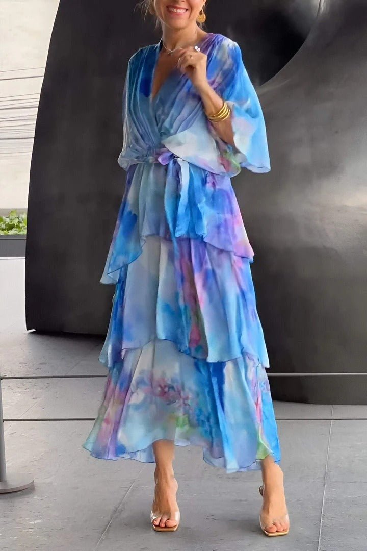 Elegant Maxi Kjole Til Kvinder, Perfekt Til Alle Lejligheder - Maxikjole Med Lange Ærmer-3