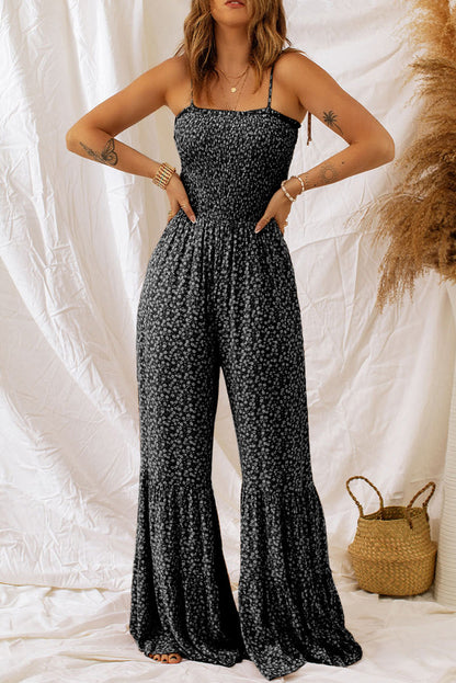Letvægtig og flatterende kvinders jumpsuit – smocket top, blødt bomuld, til sommerudflugter 3