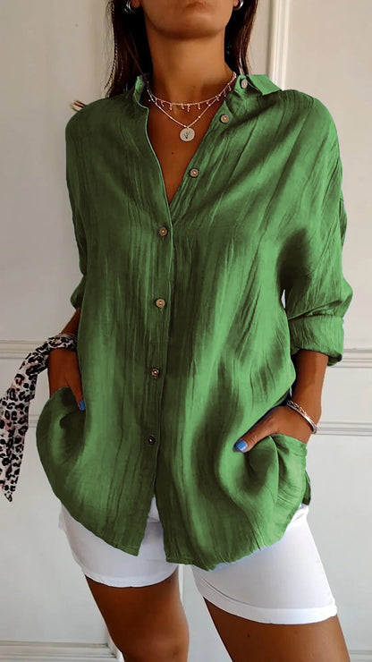 Variant image for Flatterende dameskjortebluse – elegant snit, premium materiale, til kontor og fritid-21