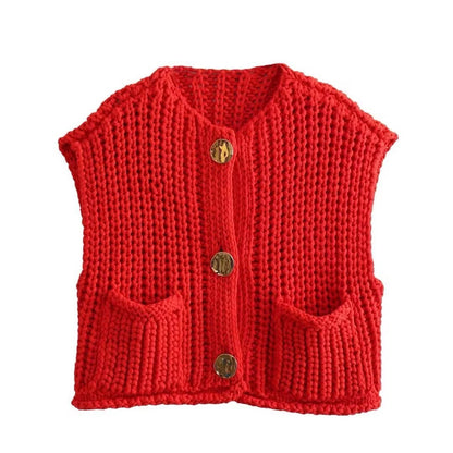 Variant image for Fitted women’s knitted vest – sleeveless, high-quality material, for everyday use-25