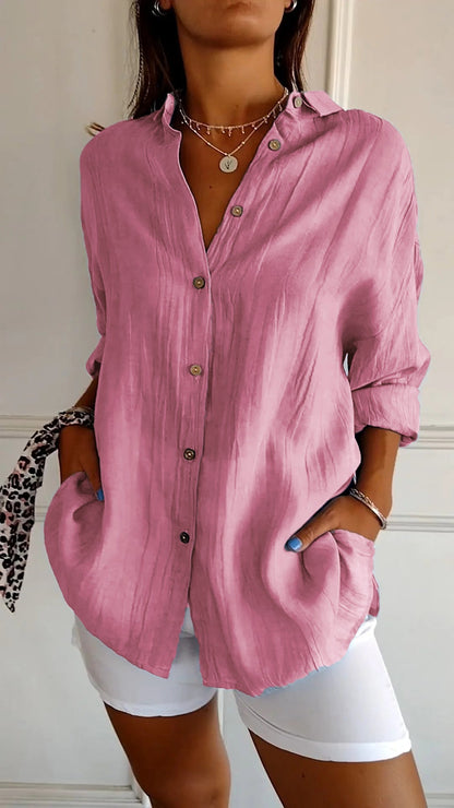 Variant image for Flatterende dameskjortebluse – elegant snit, premium materiale, til kontor og fritid-15