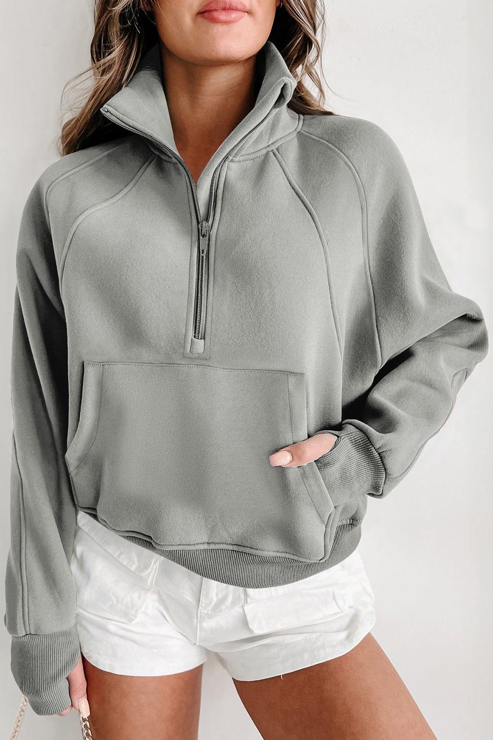 Varm unisex fleece sweatshirt – standkrave, blød fleece, til kolde dage 6