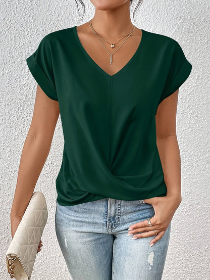 Variant image for Åndbar kvinders t-shirt – hjerteudskæring, blødt materiale, til daglig brug-13