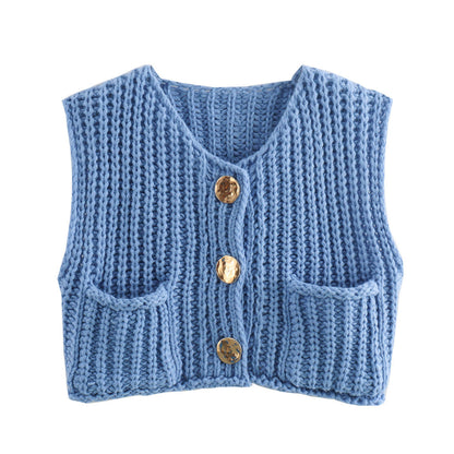 Variant image for Fitted women’s knitted vest – sleeveless, high-quality material, for everyday use-28